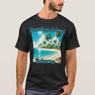 Camiseta Ilha Paraíso Bahamas Palmeiras de praia Sun