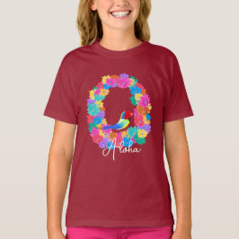 Camiseta Ilha Pássaro Rústico 'Aloha'