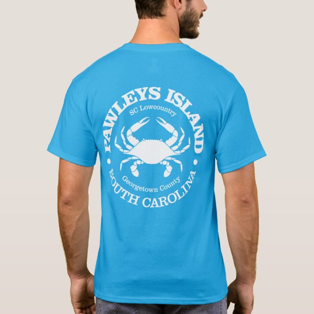 Camiseta Ilha Pawleys (caranguejo) (Verso)