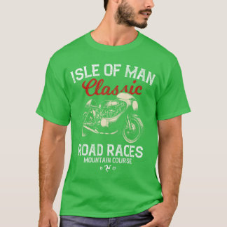 Camiseta Ilha Retro de ManT Corridas de Moto Antiga Corrida
