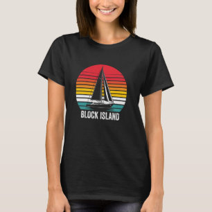 Camiseta Ilha Rhode Block Island, Ilha Sailboat Block