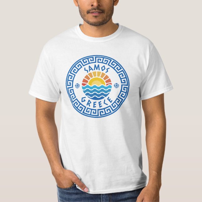 Camiseta Ilha Samos, Grécia - Sol E Mar (Frente)