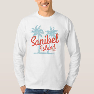 Camiseta Ilha Sanibel Flórida Coral Oceano Lembrança