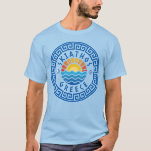 Camiseta Ilha Skiathos, Grécia - Blue Men