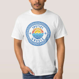 Camiseta Ilha Spetses, Grécia Sol de Verão e Mar