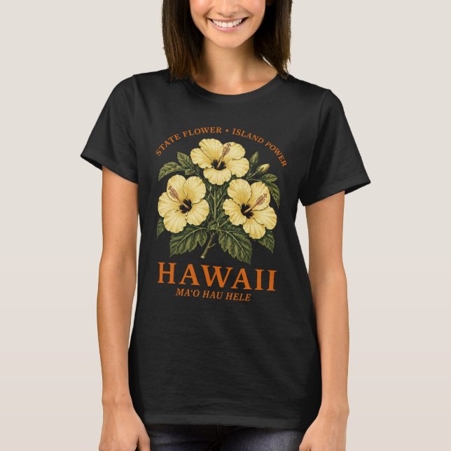 Camiseta Ilha Sunshine Hibisco Havaiano (Frente)