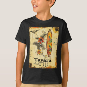 Camiseta Ilha Tavaru Fiji Prancha de Surfista Praia Surf