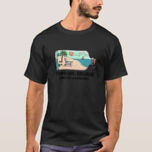 Camiseta Ilha Topsail Beach Carolina do Norte Lembrança Hom