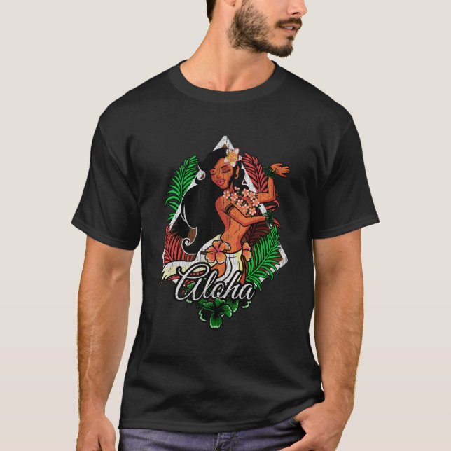 Camiseta Ilha Tropical Hawaiana Luau Py (Frente)