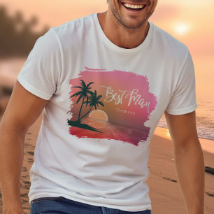 Camiseta Ilha Tropical Melhor Homem Rosa ID581