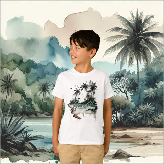 Camiseta Ilha Tropical Palm do Havaí