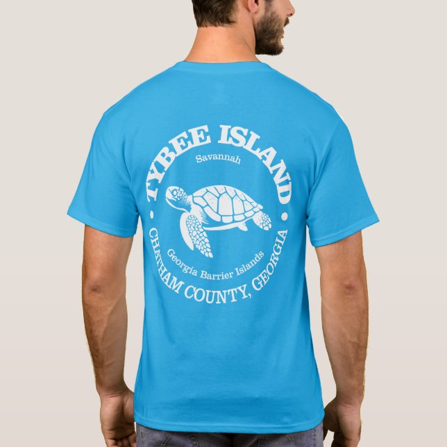 Camiseta Ilha Tybee (tartaruga marinha) (Verso)