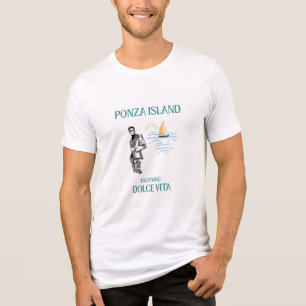 Camiseta Ilha Vintage Ponza Desfrutando Dolce Vita Retro