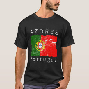 Camiseta Ilhas Açores Bandeira Portuguesa I Amor Portugal