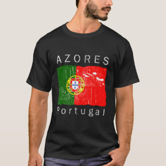 Camiseta Ilhas Açores Bandeira Portuguesa I Amor Portugal