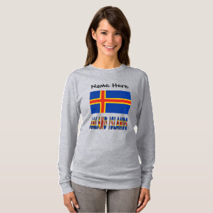 Camiseta Ilhas Ashland Ålander Flag Personalizado