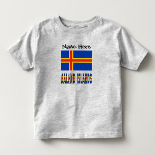 Camiseta Ilhas Ashland Bandeira Ålander Personalizada