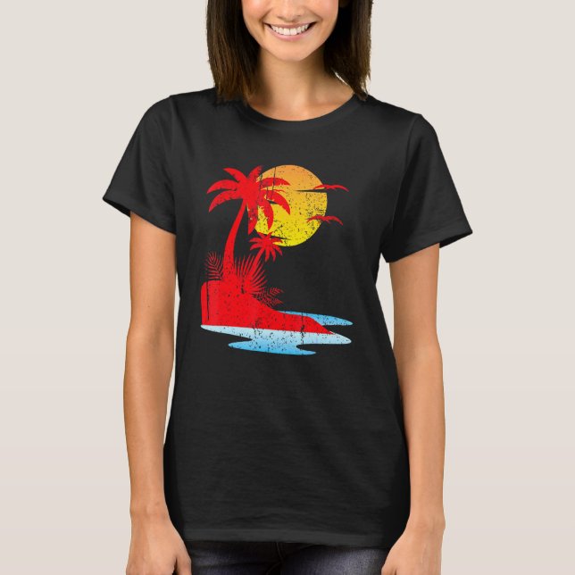 Camiseta Ilhas Beach Tropical Summer Vaces Sunset Summe (Frente)