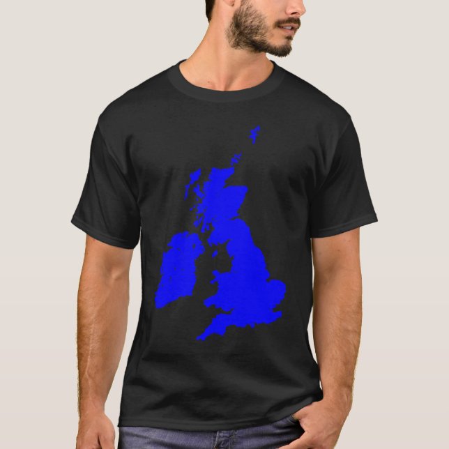 Camiseta Ilhas Britânicas em Azul (Frente)