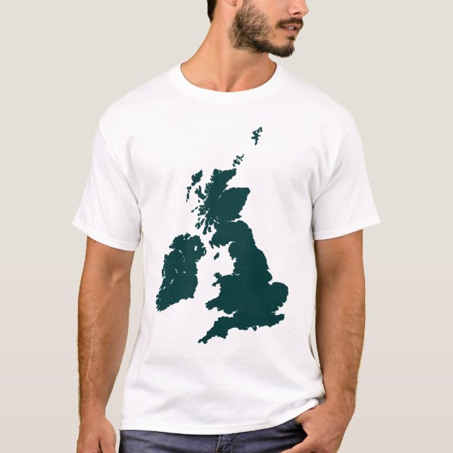 Camiseta Ilhas Britânicas em Verde Escuro (Frente)
