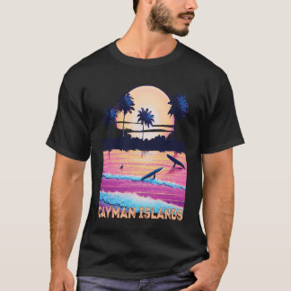 Camiseta Ilhas Cayman Retro Caribe Surf Souvenir