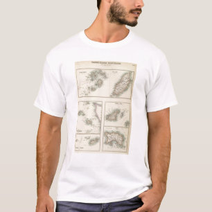 Camiseta Ilhas channel, ilhas de Scilly, e ilha do homem