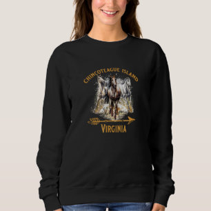 Camiseta Ilhas Chincoteague Virgínia Pôs Selvagens Cavalos