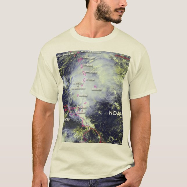 Camiseta Ilhas das Caraíbas de NOAA (Frente)