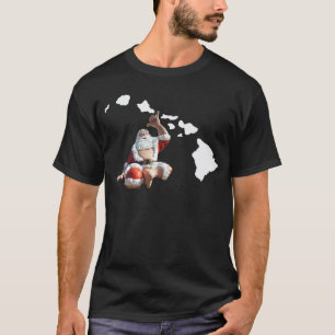 Camiseta Ilhas e Papai Noel de Havaí