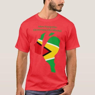 Camiseta Ilhas Essequibo Região de Demerara Ocidental Guian