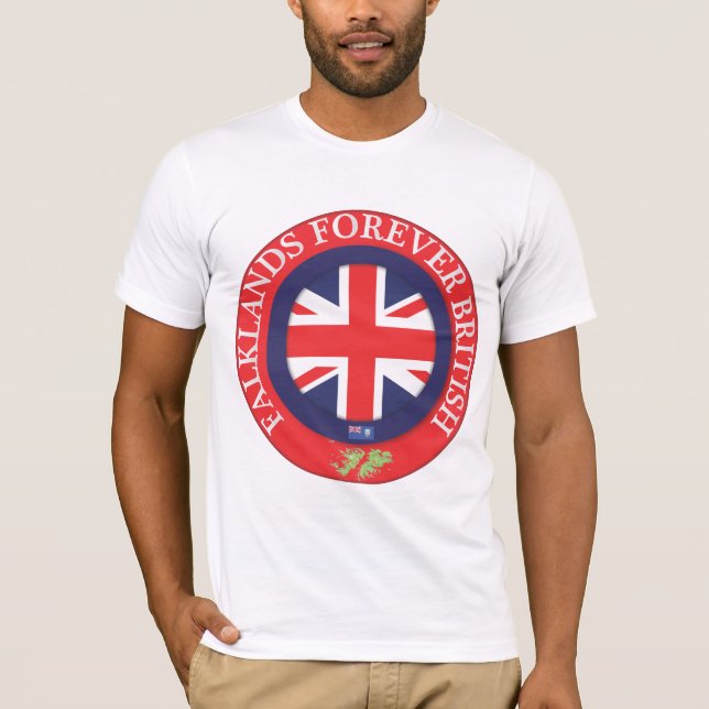 Camiseta Ilhas Falkland para sempre britânicas (Frente)