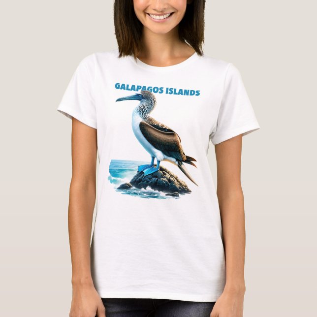 Camiseta Ilhas Galápagos, de pés azuis (Frente)