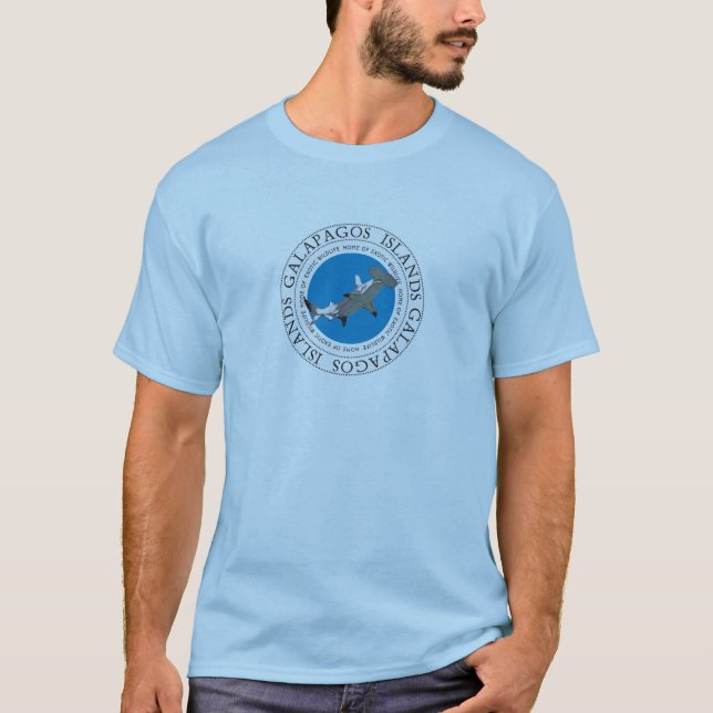 Camiseta Ilhas Galápagos de Tubarão-martelo n.o 2 (Frente)