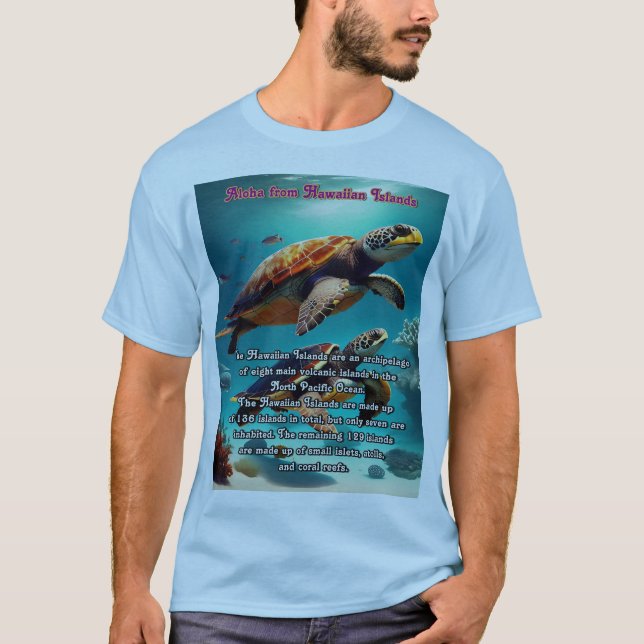 Camiseta Ilhas Havaianas - terra de Aloha (Frente)
