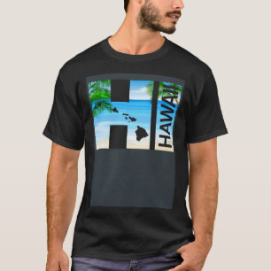 Camiseta Ilhas HI Havaí Praia Havaiana