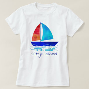 Camiseta Ilhas Jekyll Georgia Vacinação Watercolor