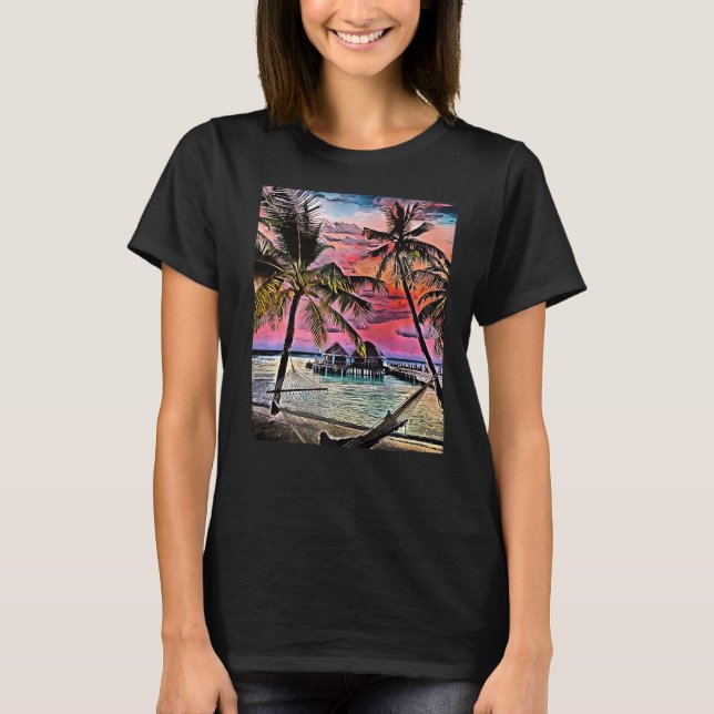 Camiseta Ilhas Paraíso Maldivas 1 (Frente)