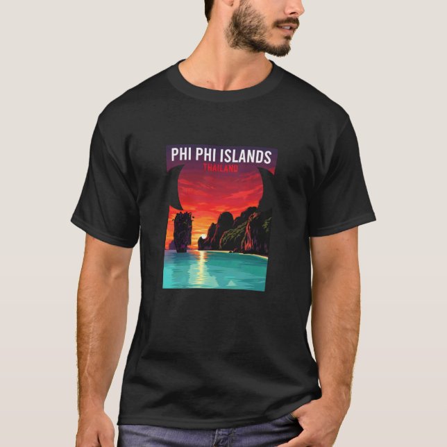Camiseta Ilhas Phi Phi Tailândia Pôr do sol (Frente)
