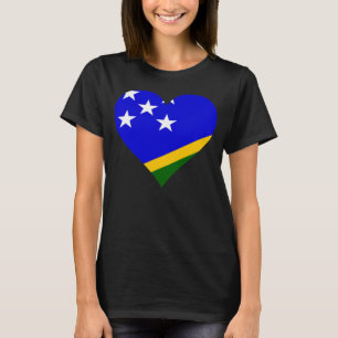 Camiseta Ilhas Salomão Sinalizador Heart Love Ilhas Salomão