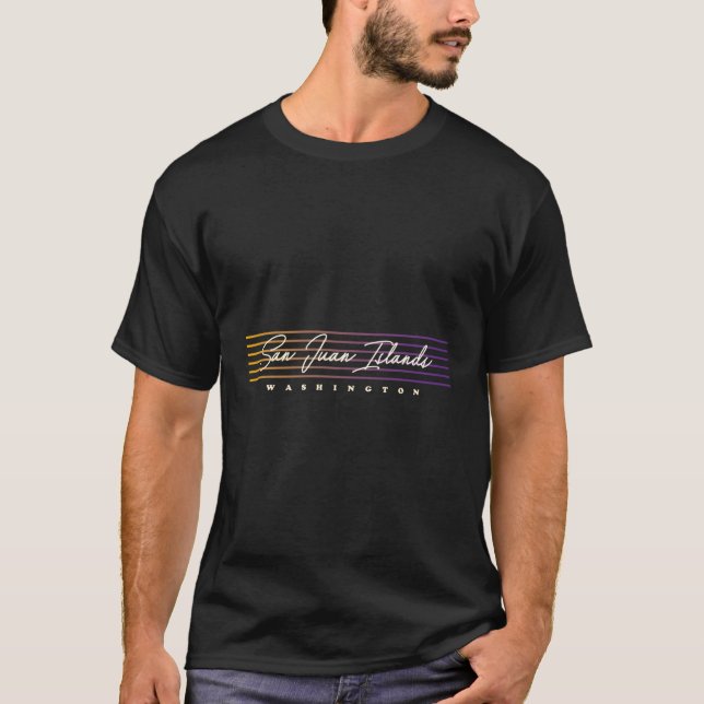 Camiseta Ilhas San Juan Estilo Nostálgico Washington (Frente)