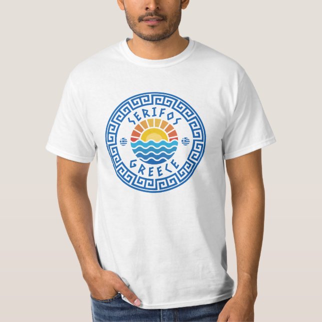 Camiseta Ilhas Serifos, Grécia - Sol E Mar (Frente)