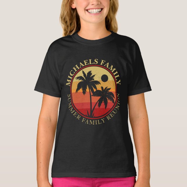 Camiseta Ilhas Sunset, Reunião da Família Praia (Frente)