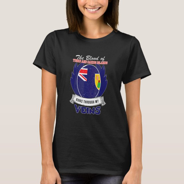 Camiseta Ilhas Turcas e Caicos em Minhas Veias (Frente)