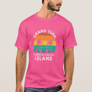 Camiseta Ilhas Turk e Caicos Retro Tropical Su