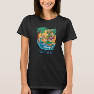 Camiseta Ilhas Tybee Georgia Vacation Surfing Tiki Man Bea
