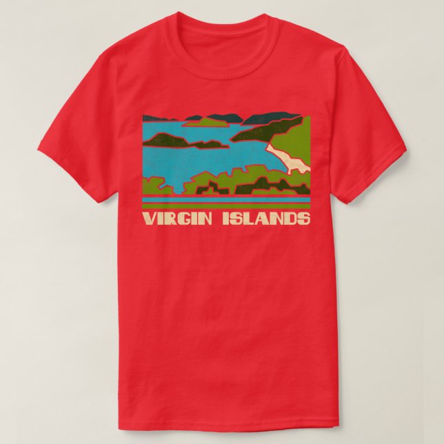 Camiseta Ilhas Virgens Americanas Parque Nacional do Presen (Frente do Design)