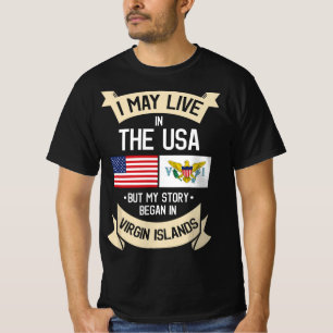 Camiseta Ilhas Virgens Americanas Raízes Bandeiras American