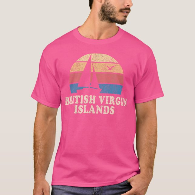 Camiseta Ilhas Virgens Britânicas Sailboat 70S (Frente)