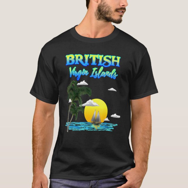 Camiseta Ilhas Virgens Britânicas Sunset (Frente)