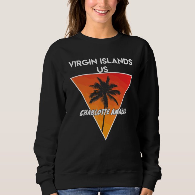 Camiseta Ilhas Virgens Dos EUA Com Cores Ensolaradas (Frente)